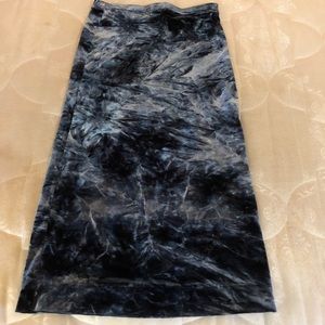 Velvet pencil skirt